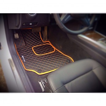 Коврик из экокожи PANDORA (2 передних 3D с местом для отдыха ноги и съемным подпятником)